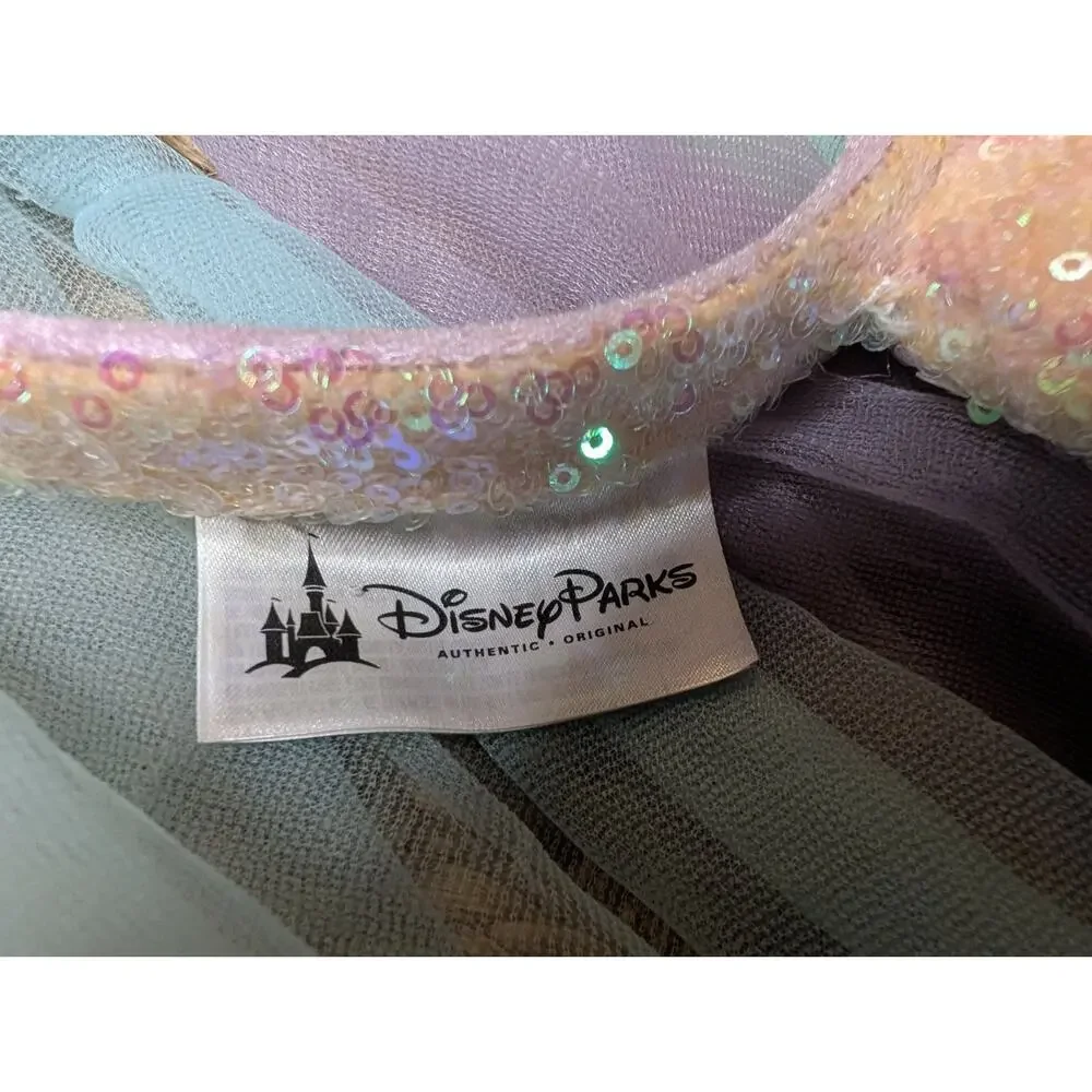 Disney Mini Mouse Ears Pink Sequin Fairy Headband Butterfly Princess Costume